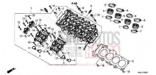 CYLINDER HEAD CB650FE de 2014